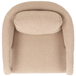 Safavieh Fifer Accent Chair - Plush Velvet Seating With Sculpted Arms For Modern Glam Living Spaces Tan ACH1304C