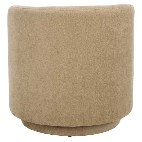 Safavieh Hayls Swivel Accent Chair – Stylish Comfort Meets Contemporary Elegance For Any Living Space Tan Wood,Fabric,Foam Ach1305b