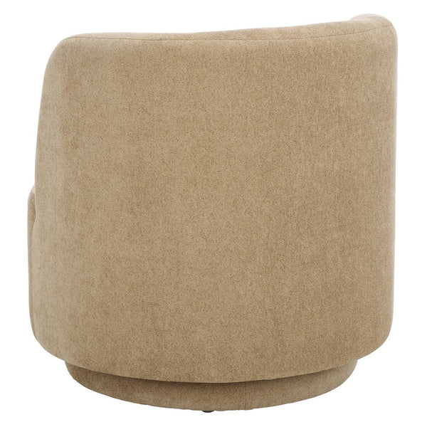 Safavieh Hayls Swivel Accent Chair – Stylish Comfort Meets Contemporary Elegance For Any Living Space Tan Wood,Fabric,Foam Ach1305b