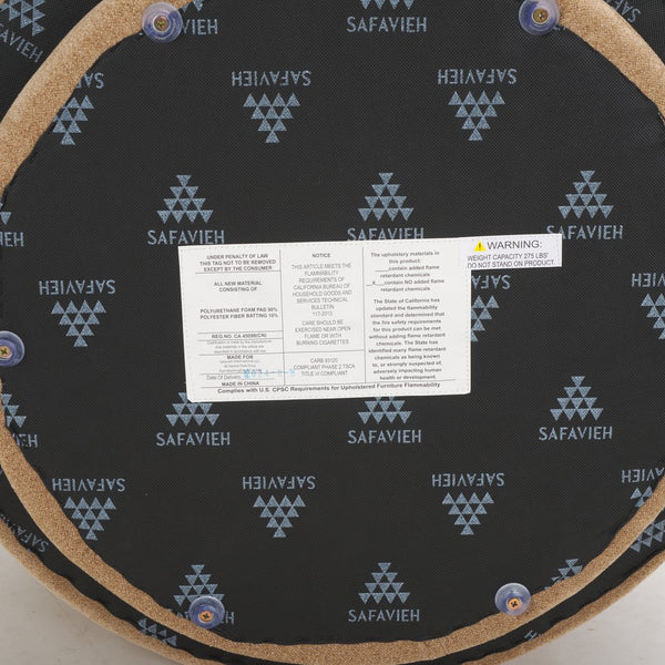 Safavieh Hayls Swivel Accent Chair – Stylish Comfort Meets Contemporary Elegance For Any Living Space Tan Wood,Fabric,Foam Ach1305b