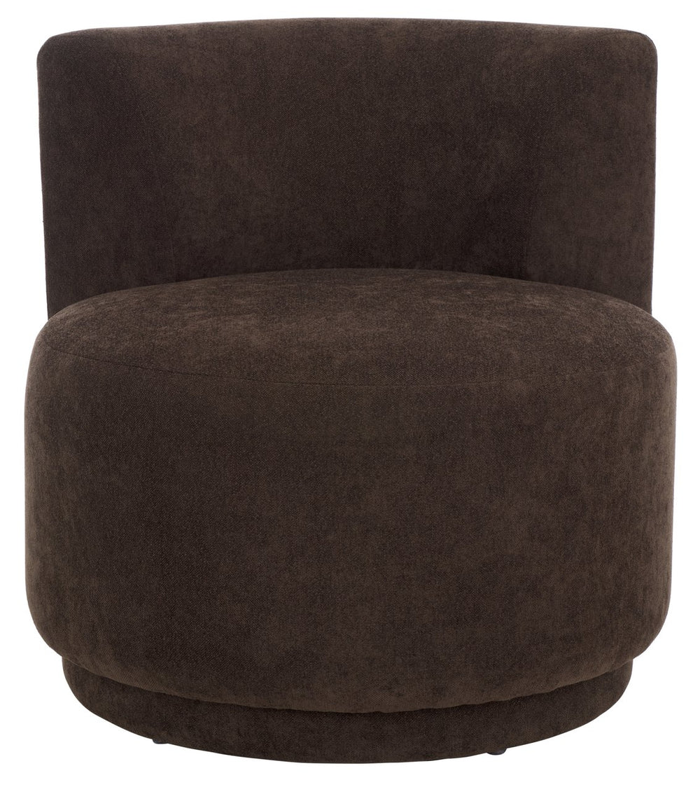 Safavieh Rhyt Accent Chair - Timeless Craftsmanship, Elegant Design, Comfort And Style For Any Living Space Brown Wood,Fabric,Foam Ach1307a