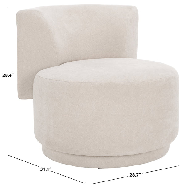 Safavieh Rhyt Accent Chair - Timeless Craftsmanship, Elegant Design, Comfort And Style For Any Living Space Beige Wood,Fabric,Foam Ach1307b