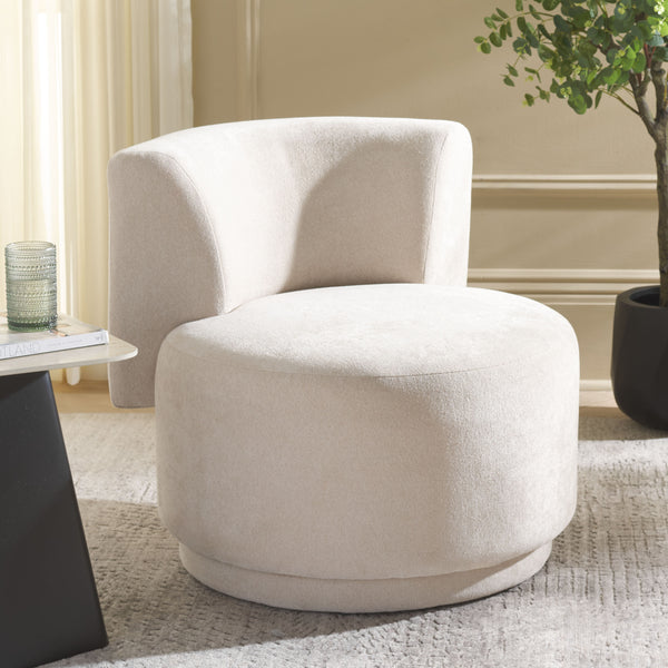 Safavieh Rhyt Accent Chair - Timeless Craftsmanship, Elegant Design, Comfort And Style For Any Living Space Beige Wood,Fabric,Foam Ach1307b