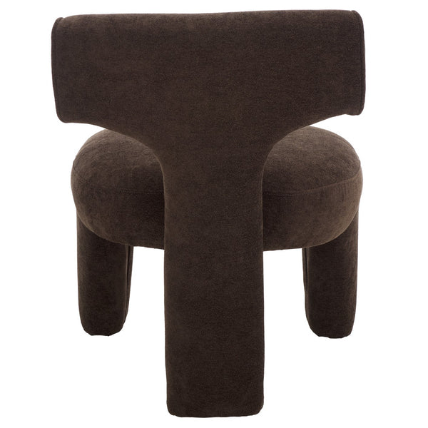 Safavieh Zalens Accent Chair In Warm Brown - Stylish Solid Wood Frame & Comfort Foam Cushion For Living Room Brown Wood,Fabric,Foam Ach1309a