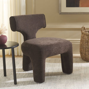 Safavieh Zalens Accent Chair In Warm Brown - Stylish Solid Wood Frame & Comfort Foam Cushion For Living Room Brown Wood,Fabric,Foam Ach1309a