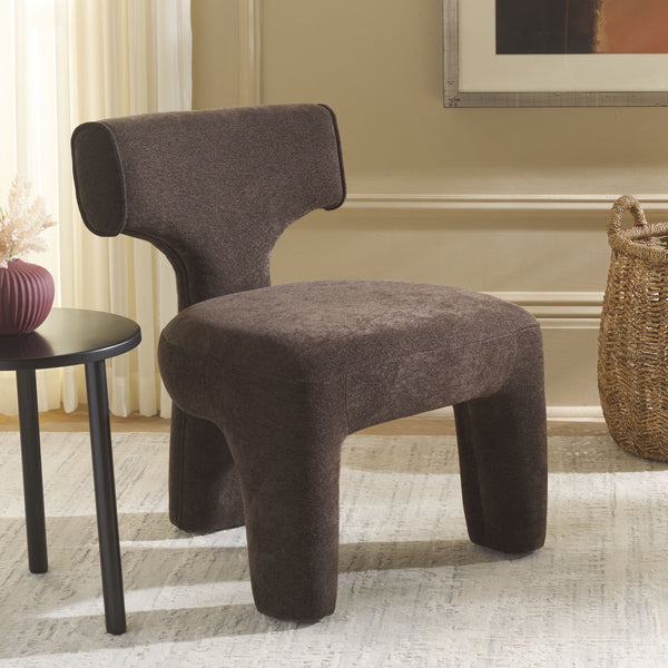 Safavieh Zalens Accent Chair In Warm Brown - Stylish Solid Wood Frame & Comfort Foam Cushion For Living Room Brown Wood,Fabric,Foam Ach1309a