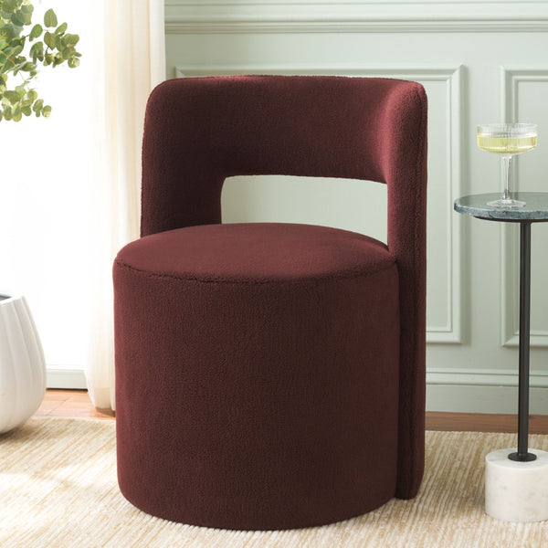 Safavieh Jojo Accent Chair - Stylish Comfort For Modern Living Spaces, Durable Upholstery & Timeless Design Bordeaux Faux Shearling ACH1310D