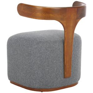 Safavieh Oreus Plush Teddy Velvet Accent Chair With Copper Tapered Legs - Mid-Century Style For Any Room ACH3400A