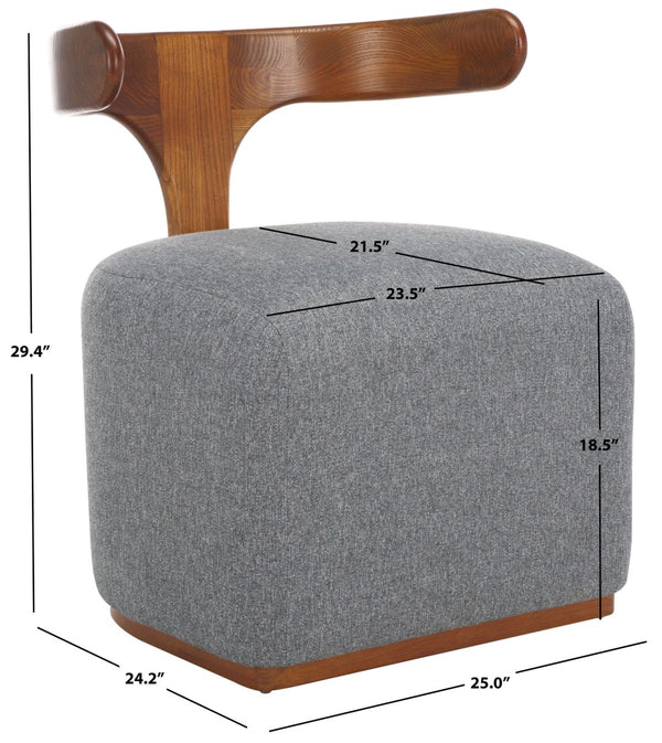 Safavieh Oreus Plush Teddy Velvet Accent Chair With Copper Tapered Legs - Mid-Century Style For Any Room ACH3400A