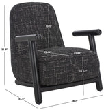 Safavieh Sein Accent Chair Black W/ White / Black ACH3401B