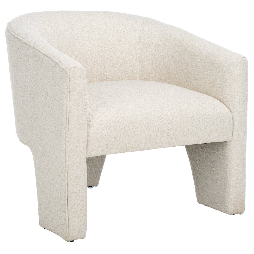 Safavieh Lahela Accent Chair - Modern Elegance With Supportive Barrel Back For Cozy Living Spaces And Nooks Cream ACH3402A