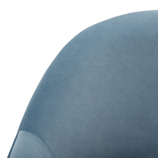 Safavieh Dublyn Accent Chair - Modern Glamour Meets Retro Design With Plush Comfort And Gold Tapered Legs Light Blue ACH4001B
