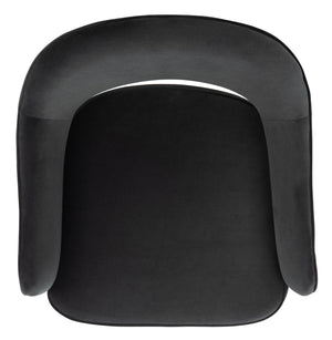Safavieh Dublyn Accent Chair - Modern Glamour Meets Retro Design With Plush Comfort And Gold Tapered Legs Black ACH4001E