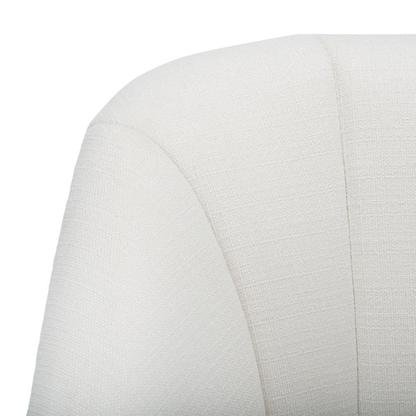 Safavieh Quenton Accent Chair - Timeless Elegance With Channel Tufting And Warm Walnut Legs For Any Space White ACH4002A
