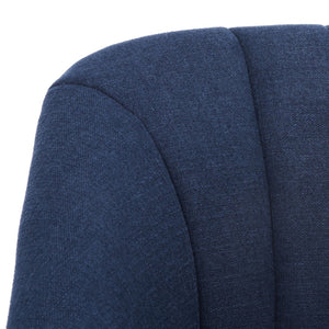 Safavieh Quenton Accent Chair - Timeless Elegance With Channel Tufting And Warm Walnut Legs For Any Space Navy ACH4002B