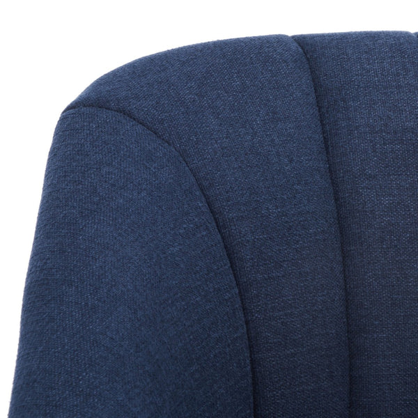 Safavieh Quenton Accent Chair - Timeless Elegance With Channel Tufting And Warm Walnut Legs For Any Space Navy ACH4002B