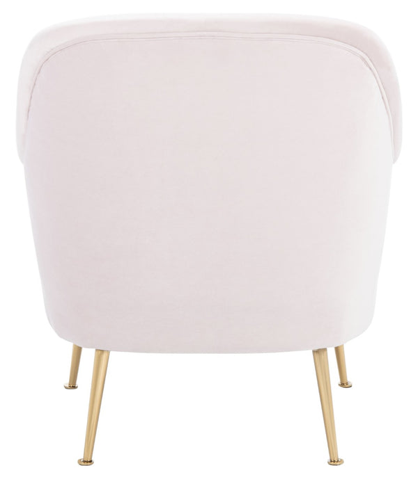 Safavieh Rodrik Accent Chair - Elegant Velvet Upholstered Lounge Chair With Gold Legs For Timeless Style Light Pink ACH4005B