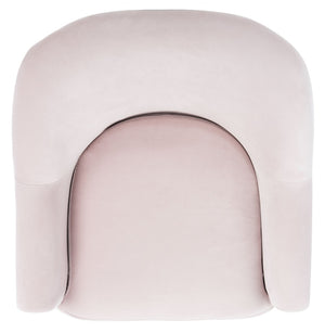 Safavieh Rodrik Accent Chair - Elegant Velvet Upholstered Lounge Chair With Gold Legs For Timeless Style Light Pink ACH4005B