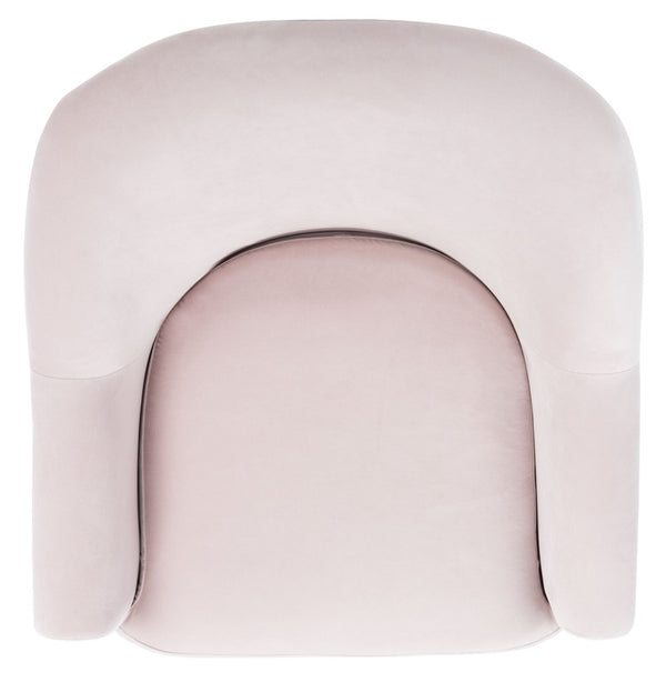 Safavieh Rodrik Accent Chair - Elegant Velvet Upholstered Lounge Chair With Gold Legs For Timeless Style Light Pink ACH4005B