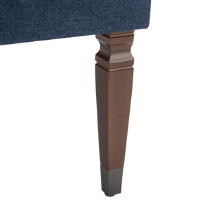 Safavieh Ibuki Accent Chair - Timeless Comfort With Soft Upholstery And Elegant Walnut-Finish Legs For Any Space Navy ACH4006B