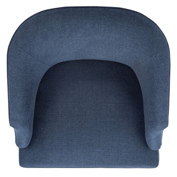 Safavieh Ibuki Accent Chair - Timeless Comfort With Soft Upholstery And Elegant Walnut-Finish Legs For Any Space Navy ACH4006B