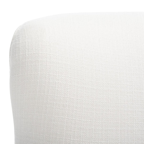 Safavieh Levin Accent Chair - Classic-Contemporary Elegance With Vegan Leather And Timeless Walnut Bun Feet White ACH4008B