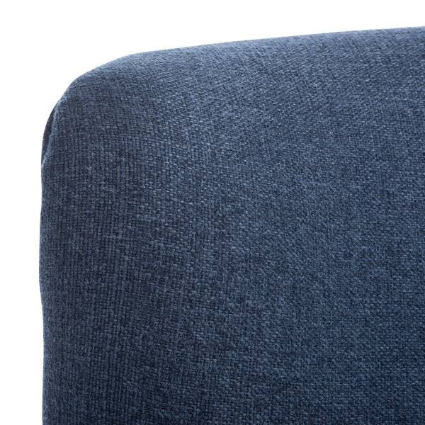 Safavieh Levin Accent Chair - Classic-Contemporary Elegance With Vegan Leather And Timeless Walnut Bun Feet Navy ACH4008C