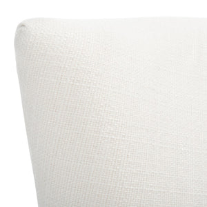 Safavieh Delfino Accent Chair - Mid-Century Modern Wingback Design With Vegan Leather And Tapered Legs White ACH4009B