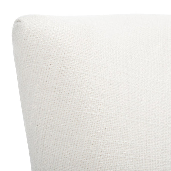 Safavieh Delfino Accent Chair - Mid-Century Modern Wingback Design With Vegan Leather And Tapered Legs White ACH4009B