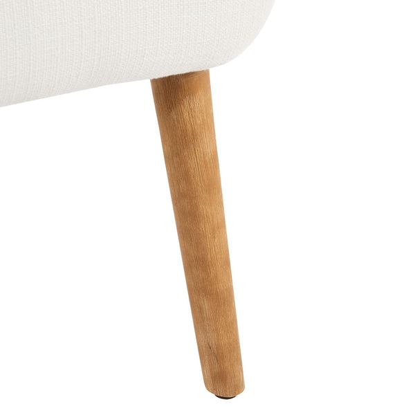 Safavieh Delfino Accent Chair - Mid-Century Modern Wingback Design With Vegan Leather And Tapered Legs White ACH4009B