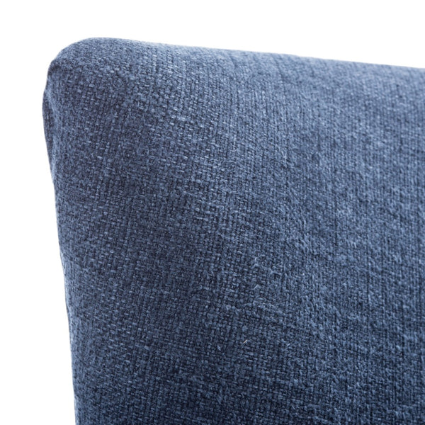 Safavieh Delfino Accent Chair - Mid-Century Modern Wingback Design With Vegan Leather And Tapered Legs Navy ACH4009C