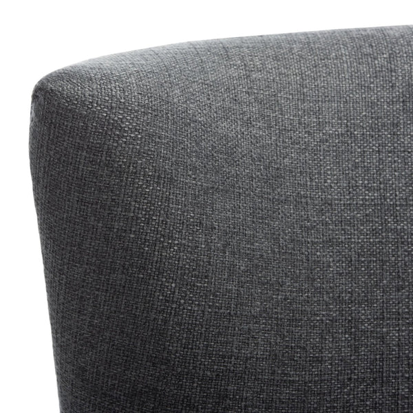 Safavieh Delfino Accent Chair - Mid-Century Modern Wingback Design With Vegan Leather And Tapered Legs Dark Grey ACH4009D