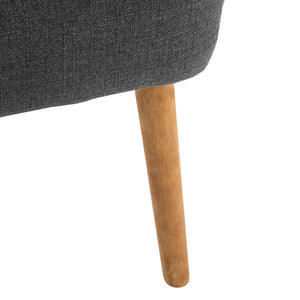 Safavieh Delfino Accent Chair - Mid-Century Modern Wingback Design With Vegan Leather And Tapered Legs Dark Grey ACH4009D