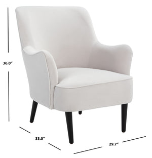 Safavieh Arlyss Accent Chair - Elegant Mid-Century Modern Design With Plush Upholstery For Timeless Comfort Light Grey ACH4010A