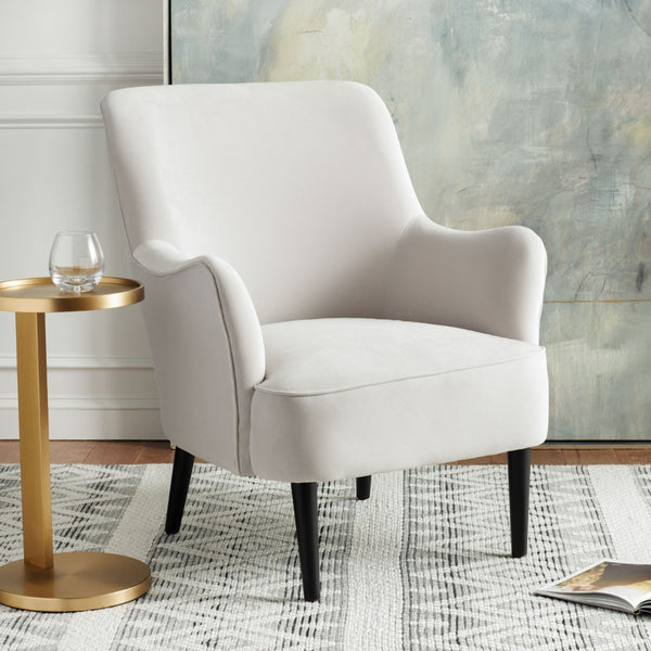 Safavieh Arlyss Accent Chair - Elegant Mid-Century Modern Design With Plush Upholstery For Timeless Comfort Light Grey ACH4010A
