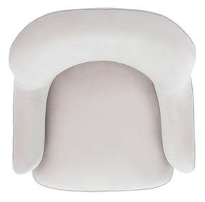 Safavieh Arlyss Accent Chair - Elegant Mid-Century Modern Design With Plush Upholstery For Timeless Comfort Light Grey ACH4010A