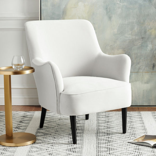 Safavieh Arlyss Accent Chair - Elegant Mid-Century Modern Design With Plush Upholstery For Timeless Comfort White ACH4010B