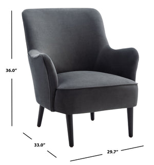 Safavieh Arlyss Accent Chair - Elegant Mid-Century Modern Design With Plush Upholstery For Timeless Comfort Black ACH4010C