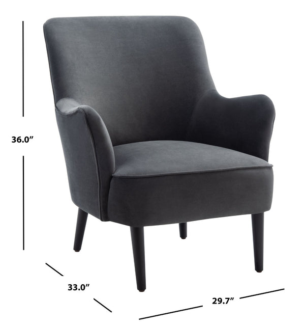 Safavieh Arlyss Accent Chair - Elegant Mid-Century Modern Design With Plush Upholstery For Timeless Comfort Black ACH4010C
