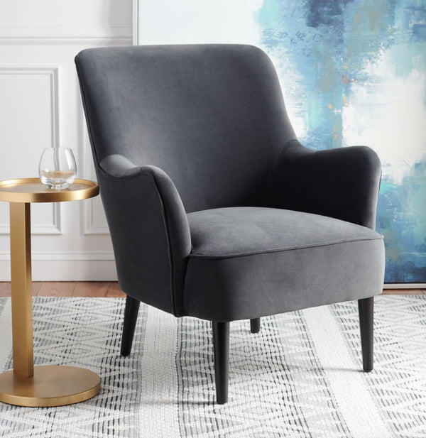 Safavieh Arlyss Accent Chair - Elegant Mid-Century Modern Design With Plush Upholstery For Timeless Comfort Black ACH4010C