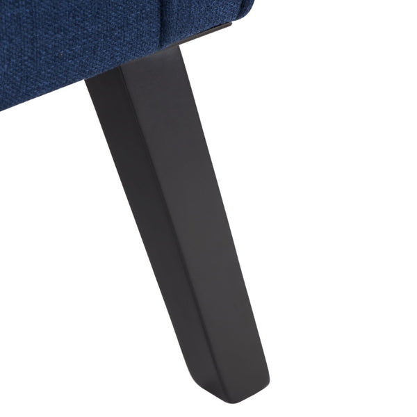 Safavieh Videl Accent Chair - Elegant Navy Linen Upholstery, Vintage-Inspired Design, Comfortable & Stylish Seating ACH4011A