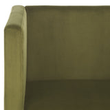 Safavieh Gisle Accent Chair Olive Green Velvet ACH4012A