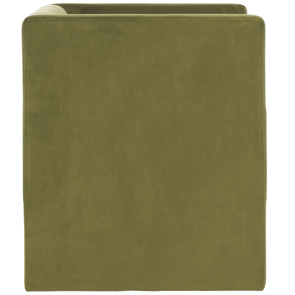 Safavieh Gisle Accent Chair Olive Green Velvet ACH4012A