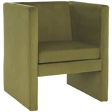 Safavieh Gisle Accent Chair Olive Green Velvet ACH4012A