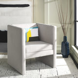 Safavieh Gisle Accent Chair Light Grey Velvet ACH4012B