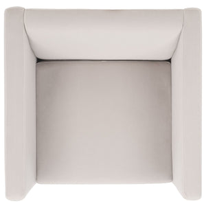 Safavieh Gisle Accent Chair Light Grey Velvet ACH4012B