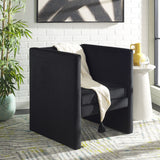 Safavieh Gisle Accent Chair Black Velvet ACH4012C