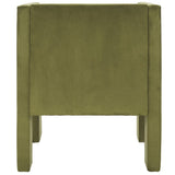 Safavieh Vidar Accent Chair Olive Green Velvet ACH4013A