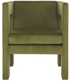 Safavieh Vidar Accent Chair Olive Green Velvet ACH4013A