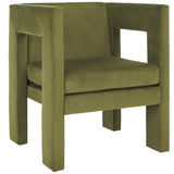 Safavieh Vidar Accent Chair Olive Green Velvet ACH4013A